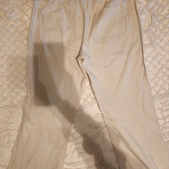 Womens Linen wide leg pants size 31 x 32 - Picture 4 of 5